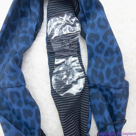 NEW Acacia Mateo bikini bottom leopard animal print blue Amur, S - Picture 10 of 16